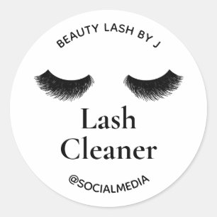 Zwart Eyelash-verlengschoner Shampoo-label Ronde Sticker