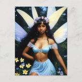  Zwart Fairy Meisje Melanine Magic Art Briefkaart (Voorkant)