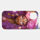 Zwart Fairy Queen Roze Paarse Fantasy Art Case-Mate iPhone Case (Achterkant (horizontaal))