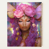 Zwart Fairy Queen Roze Paarse Fantasy Art Planner (Achterkant)