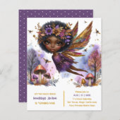 Zwart Fairy Verjaardag Fairycore Paarse Goud (Voorkant / Achterkant)