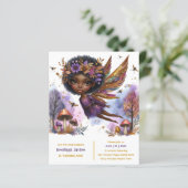 Zwart Fairy Verjaardag Fairycore Paarse Goud (Staand voorkant)