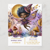 Zwart Fairy Verjaardag Fairycore Paarse Goud (Voorkant)