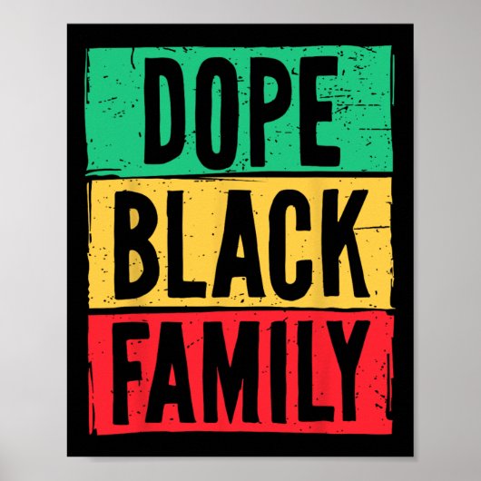 Zwart Familie Juneteenth Geschiedenis Maand Matchi Poster (Voorkant)