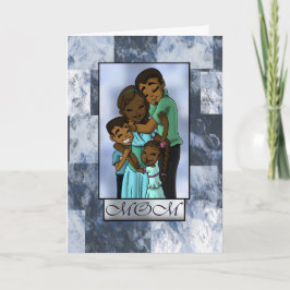 Zwart Familie Moederdag Kaart