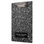 Zwart Faux Glitter Border Lijst Klembord (Links)