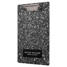 Zwart Faux Glitter Border Lijst Klembord