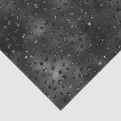 Zwart Faux Glitter Cheetah Spots Tissuepapier (Detail)