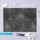 Zwart Faux Glitter Cheetah Spots Tissuepapier (Craft)