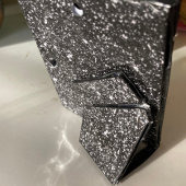 Zwart Faux Glitter Selfie Lijst Patroon 2x3 Foto Poster