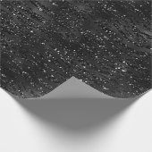 Zwart Faux Glitter Zebra Strepen Cadeaupapier (Hoek)