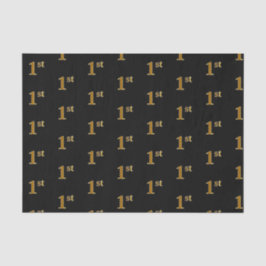Zwart, Faux Gold 1st (eerste) Event Tissue Paper Tissuepapier