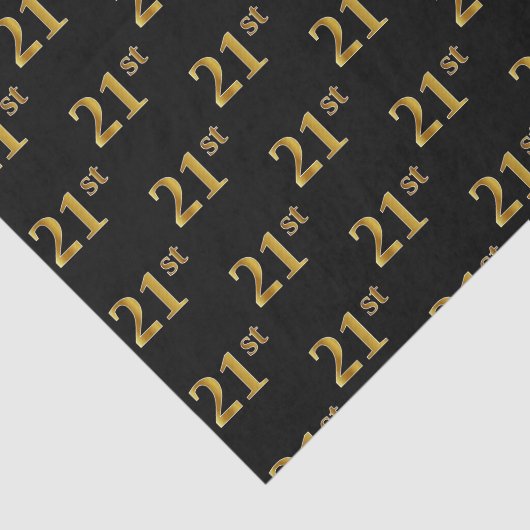 Zwart, Faux Gold 21ste (eenentwintigste) evenement Tissuepapier (Detail)