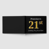 Zwart, Faux Gold 21ste verjaardagsfeestje + aangep Gastenboek (Volledig)