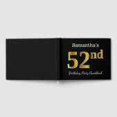 Zwart, Faux Gold 52e verjaardagsfeestje + aangepas Gastenboek (Volledig)