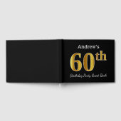 Zwart, Faux Gold 60ste verjaardagsfeestje + aangep Gastenboek (Volledig)