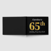 Zwart, Faux Gold 65e verjaardagsfeestje + aangepas Gastenboek (Volledig)