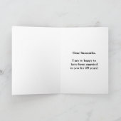 Zwart, Faux Gold 65th Wedding Jubileum + Naam Kaart (Binnen)