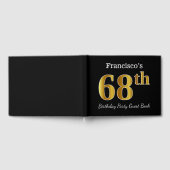 Zwart, Faux Gold 68ste verjaardagsfeestje + aangep Gastenboek (Volledig)