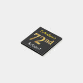 Zwart, Faux Gold 72e verjaardag, met aangepaste na Post-it® Notes (Schuin)