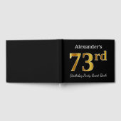 Zwart, Faux Gold 73ste verjaardagsfeestje + aangep Gastenboek (Volledig)