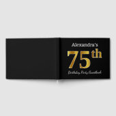 Zwart, Faux Gold 75e verjaardagsfeestje + aangepas Gastenboek (Volledig)