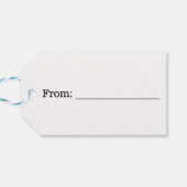 Zwart, Faux Gold 7th Birthday + Eigen naam Cadeaulabel (Achterkant Horizontaal)