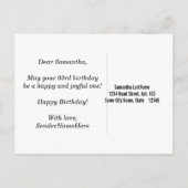 Zwart, Faux Gold 93rd Birthday + Aangepaste naam Briefkaart (Achterkant)