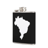 Zwart feestelijk Brazilië Heupfles (Links)