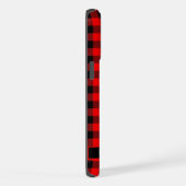  zwart felrood geruit patroon iPhone hoesje (Rechterkant)