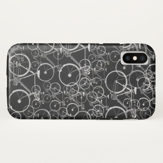 Zwart fietspatroon ~ fietsen Case-Mate iPhone case (Achterkant (horizontaal))