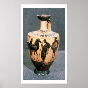 Zwart-figuur Attische vaas, vijfde eeuw voor Chris Poster