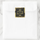 Zwart Fijn Goud Glitter Inkt Soja Kaars Labels (Tas)