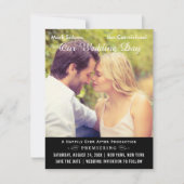 Zwart Film Poster Trouwfoto Save the Date (Voorkant)