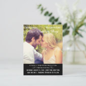 Zwart Film Poster Trouwfoto Save the Date (Staand voorkant)