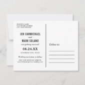 Zwart Film Poster Trouwfoto Save the Date (Achterkant)