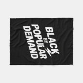 Zwart Fleece Deken (Voorkant (Horizontaal))