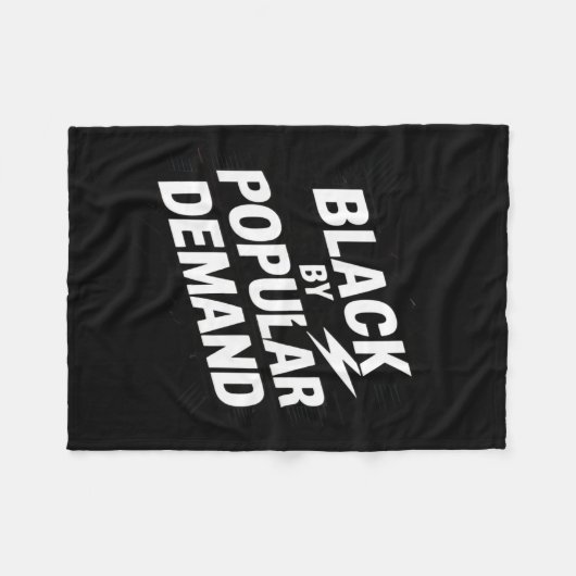 Zwart Fleece Deken (Voorkant (Horizontaal))