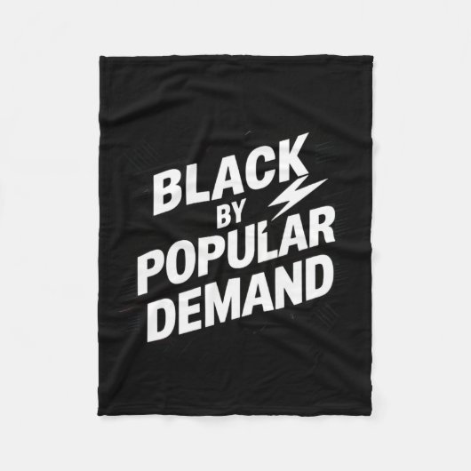 Zwart Fleece Deken (Voorkant)