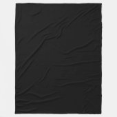 Zwart Fleece Deken (Voorkant)