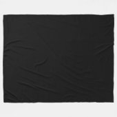 Zwart Fleece Deken (Voorkant (Horizontaal))