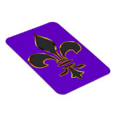 Zwart Fleur-de-lis Goud bijgesneden Magneet (Rechterzijde)