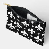 Zwart Fleur-de-lis Patroonontwerp Etui (Open)