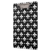 Zwart Fleur-de-lis Patroonontwerp Klembord (Links)