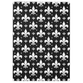 Zwart Fleur-de-lis Patroonontwerp Klembord (Achterkant)