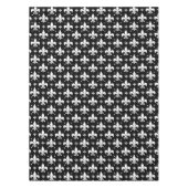 Zwart Fleur-de-lis Patroonontwerp Tafelkleed (Voorkant)