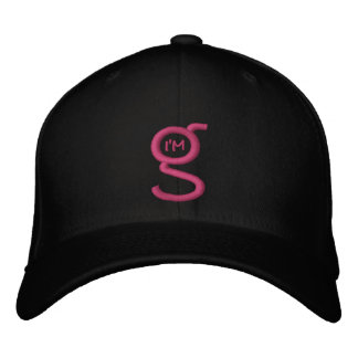 Zwart Flex-Pet met roze geborduurde Logo Pet