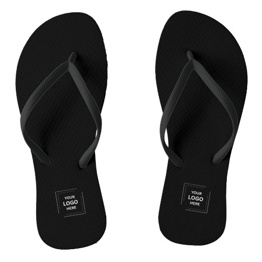 Zwart Flip Flops met Eigen Logo voor Zakelijk Gebr (Voetbed)
