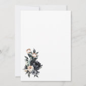 Zwart Floral Arch Vrijgezellenfeest Kaart (Achterkant)