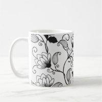 Zwart Floral-patroon aanpassen